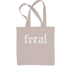 Feral Club Rat Festival Rave EDM Shopping Tote Bag Natural