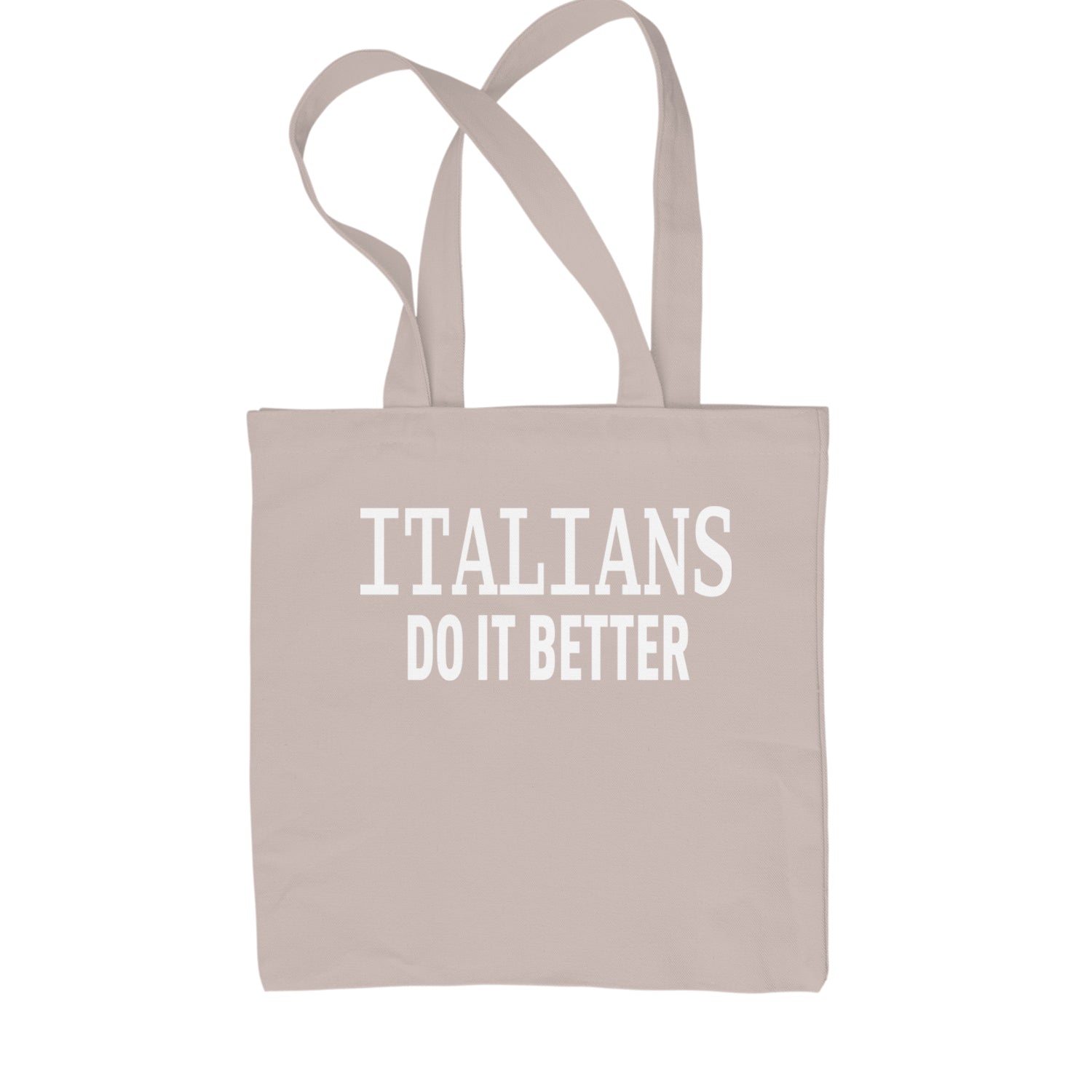 Italians Do It Better 80's Retro Celebration Shopping Tote Bag Black