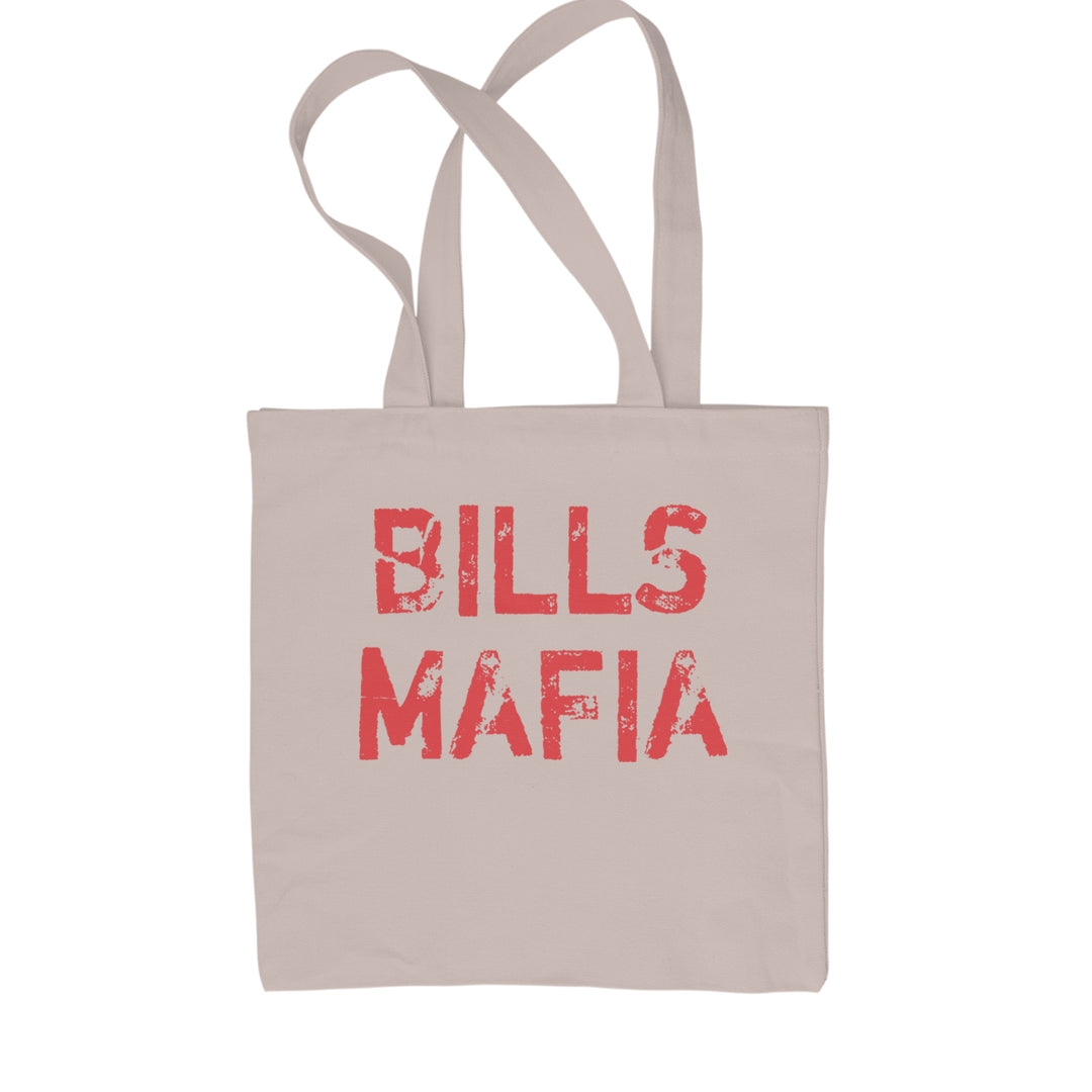 Distressed Bills Mafia Football Shopping Tote Bag Natural