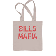 Distressed Bills Mafia Football Shopping Tote Bag Natural
