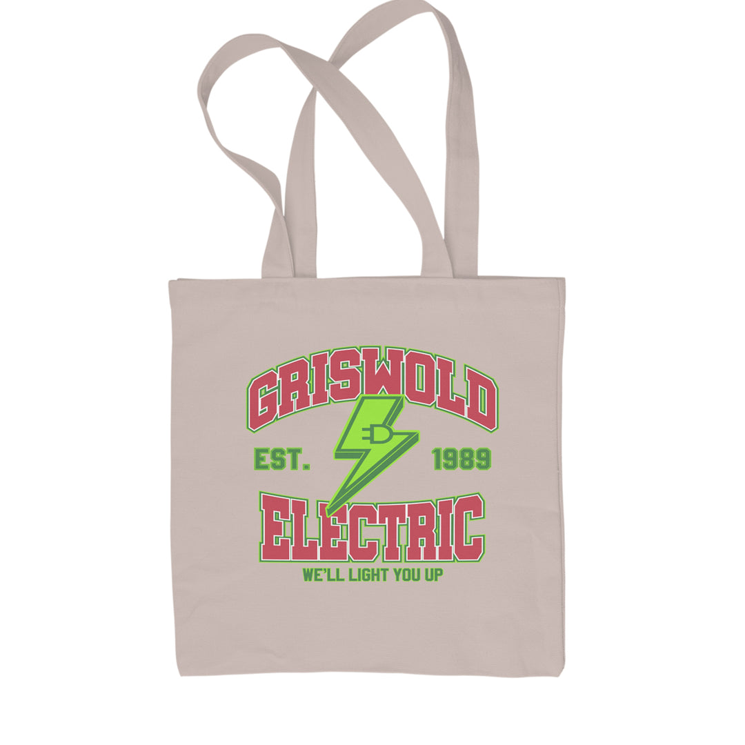 Griswold Electric We'll Light You Up Shopping Tote Bag Natural