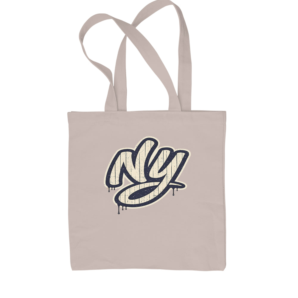 NYC New York City Grunge Street Shopping Tote Bag Natural
