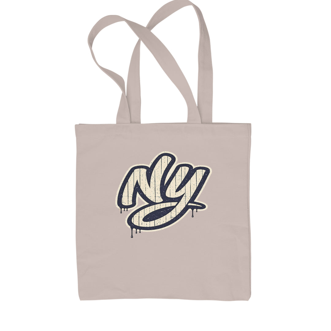 NYC New York City Grunge Street Shopping Tote Bag Natural
