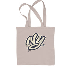 NYC New York City Grunge Street Shopping Tote Bag Natural