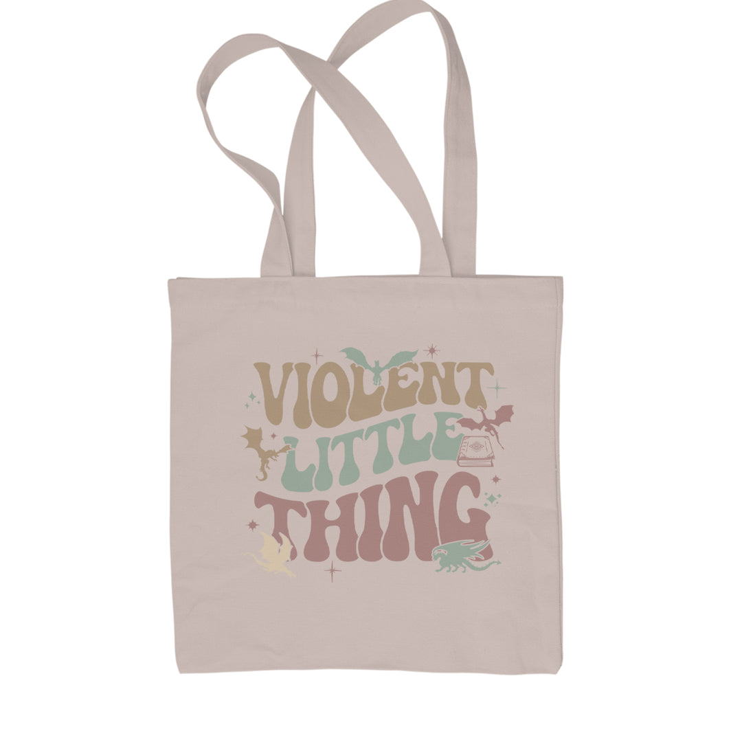 Violent Little Thing Dragon Shopping Tote Bag Natural
