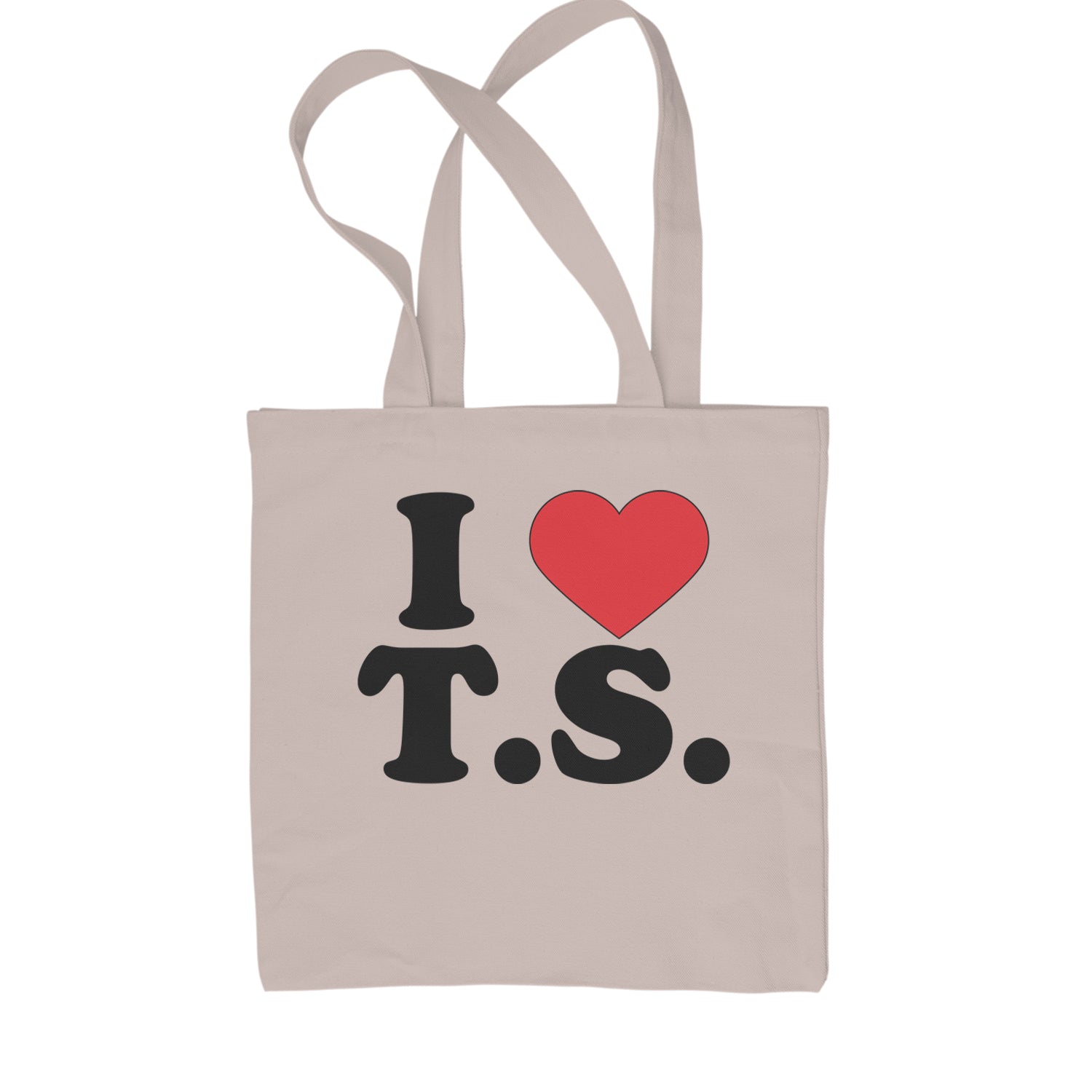 I Heart T.S. Concert Music Lover  Shopping Tote Bag Natural