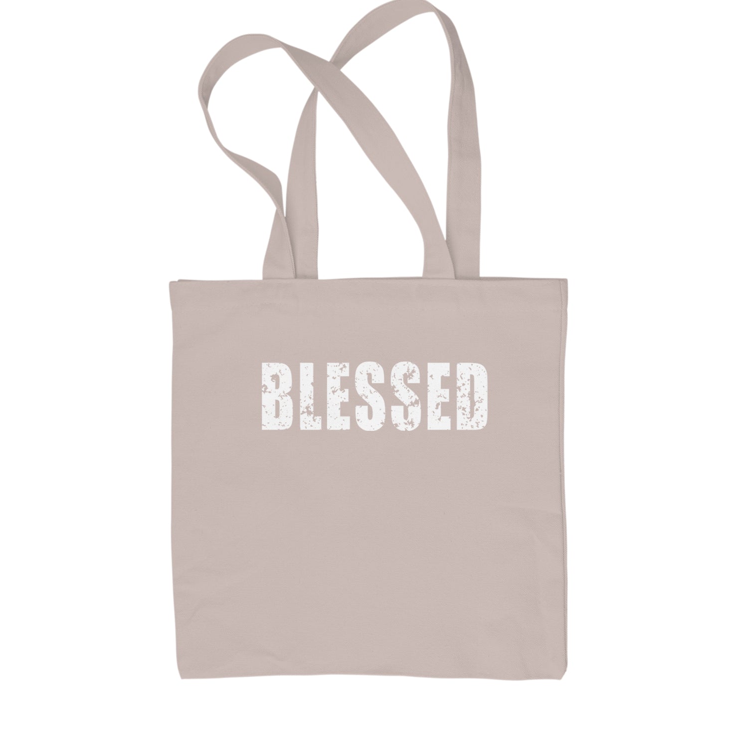 Blessed Religious Grateful Thankful Shopping Tote Bag Black