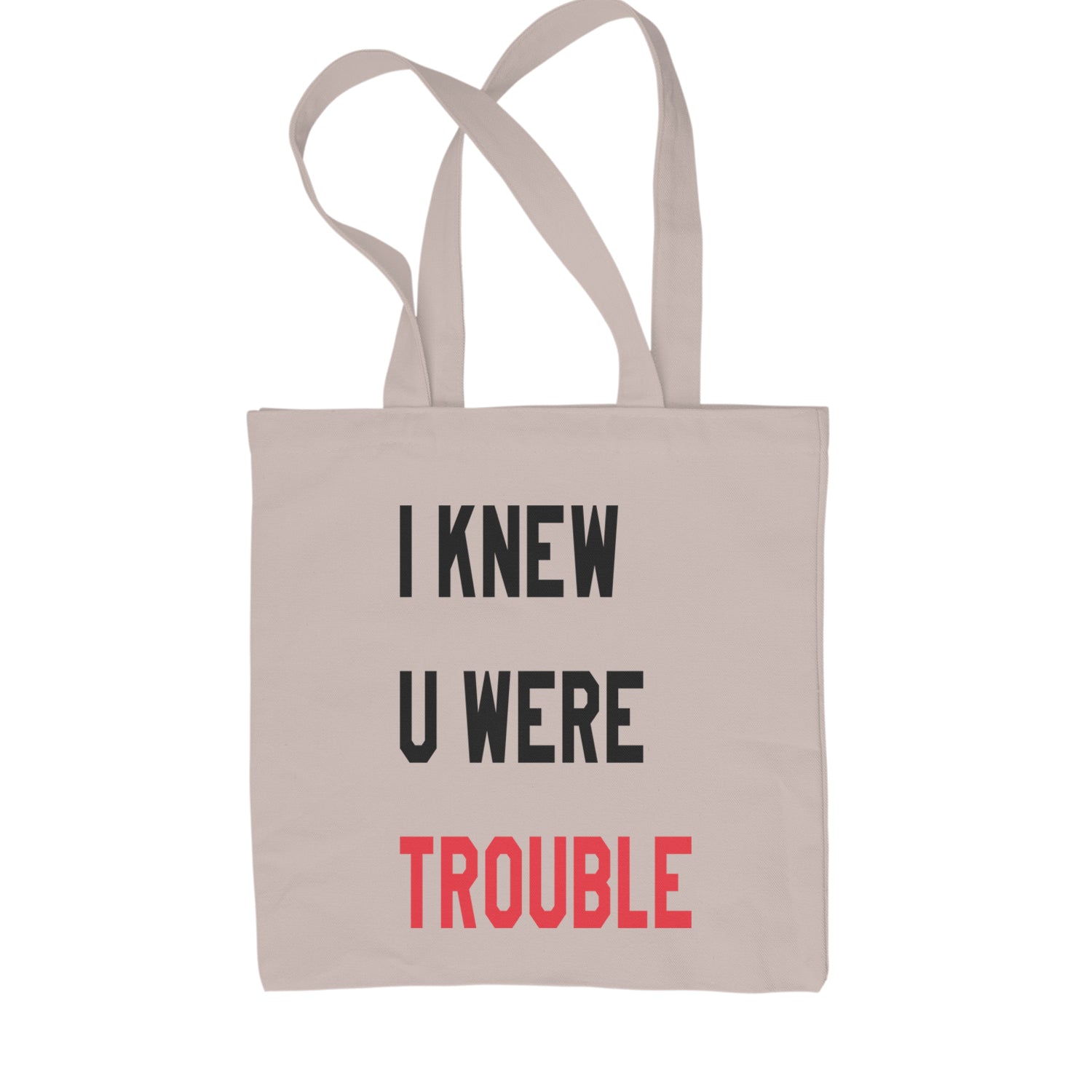 I Knew You Were Trouble New TTPD Era Shopping Tote Bag Natural