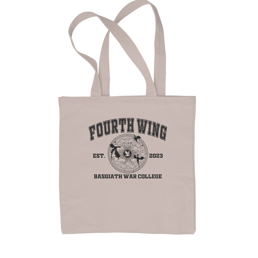 Academy-style dragon crest with arched header and war college text on a Classic Cotton Canvas Tote