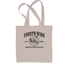 Academy-style dragon crest with arched header and war college text on a Classic Cotton Canvas Tote
