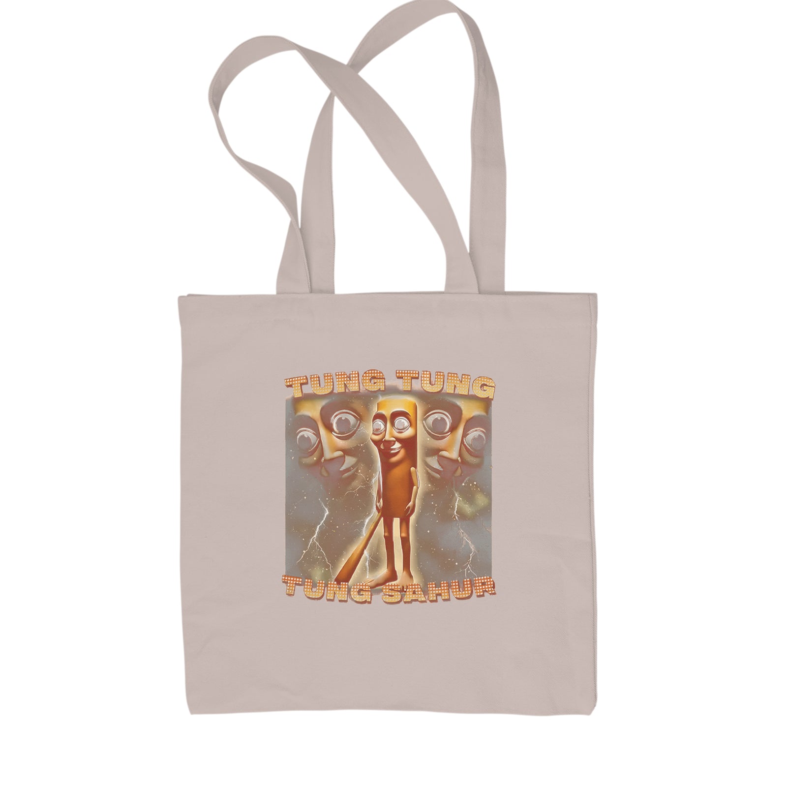 Tung Tung Tung Sahur Enforcer Shopping Tote Bag Black