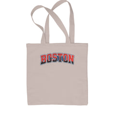 Boston City Pride Skyline Shopping Tote Bag Natural