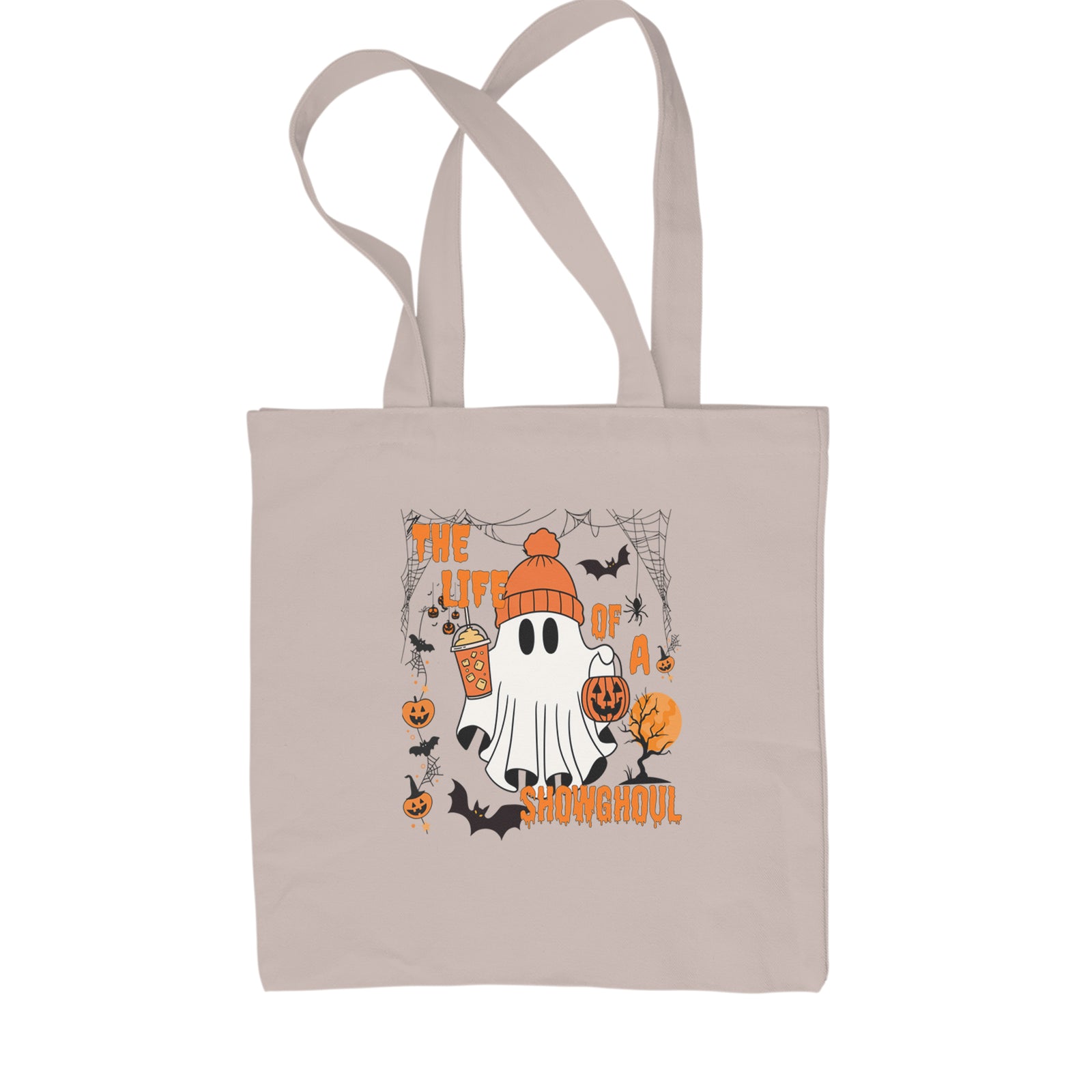 Life of a Showghoul Halloween Showgirl Vibes Shopping Tote Bag Natural