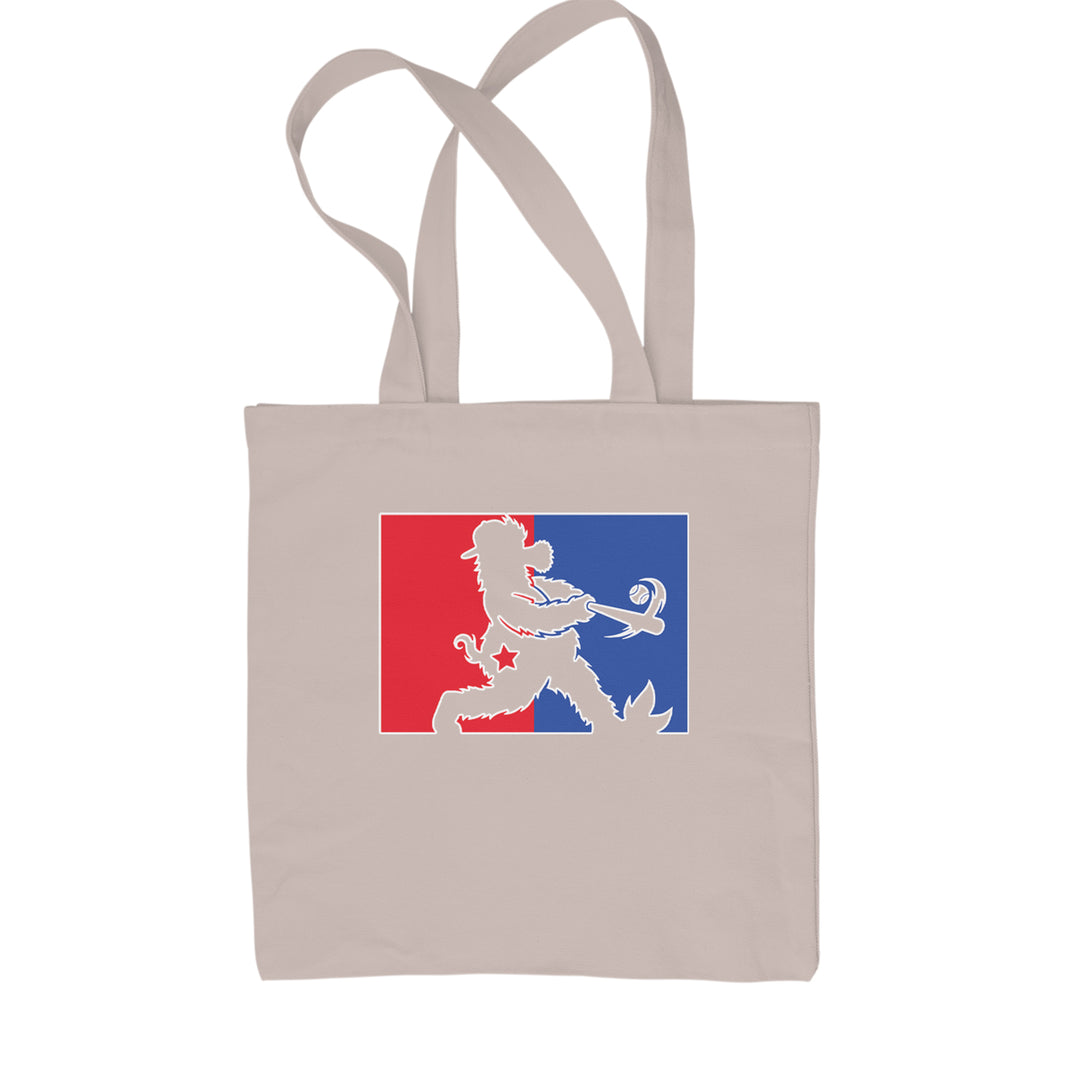 Batter Up Philly Baseball Phan Shopping Tote Bag Natural