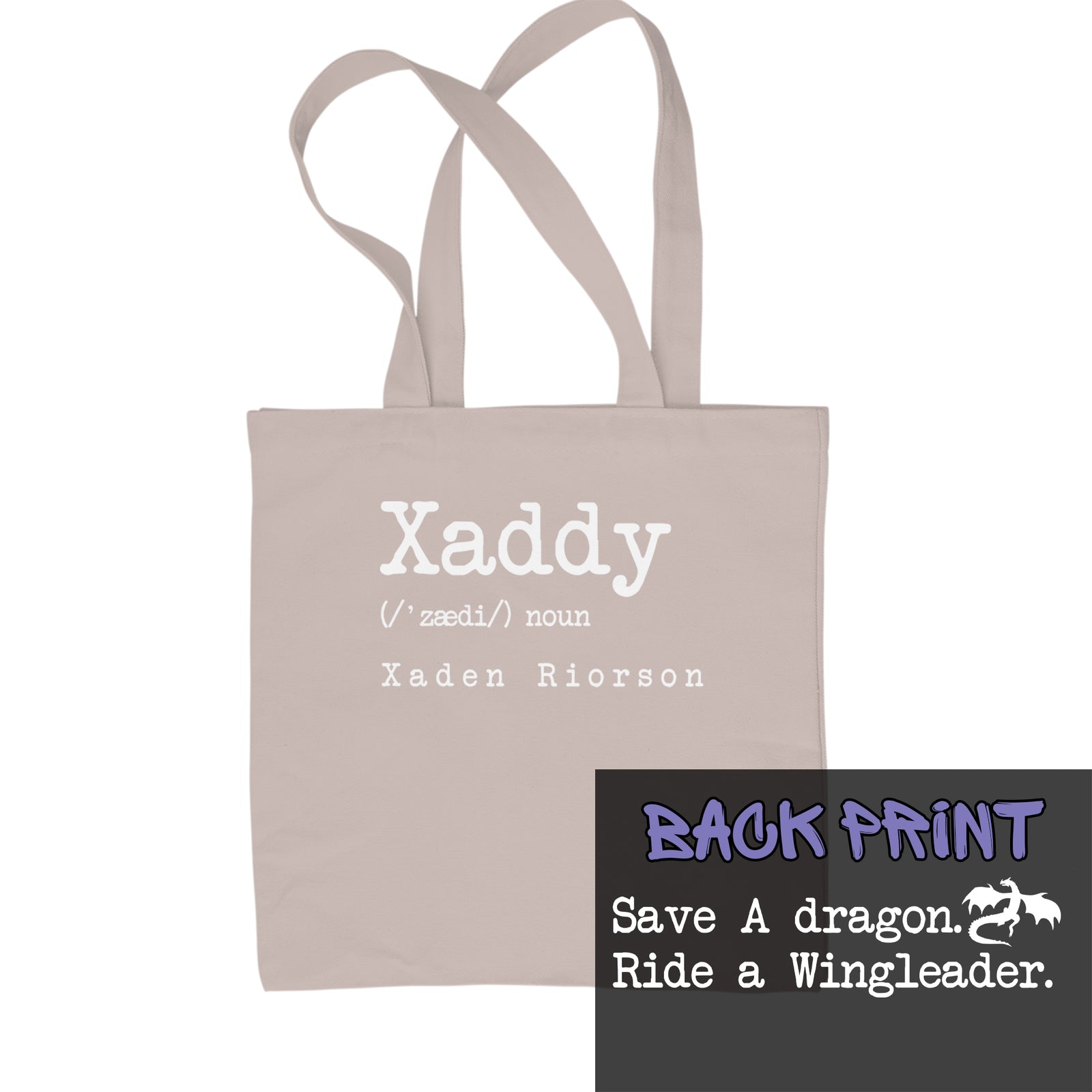 Xaddy Save A Dragon Ride A Wingleader Shopping Tote Bag Black
