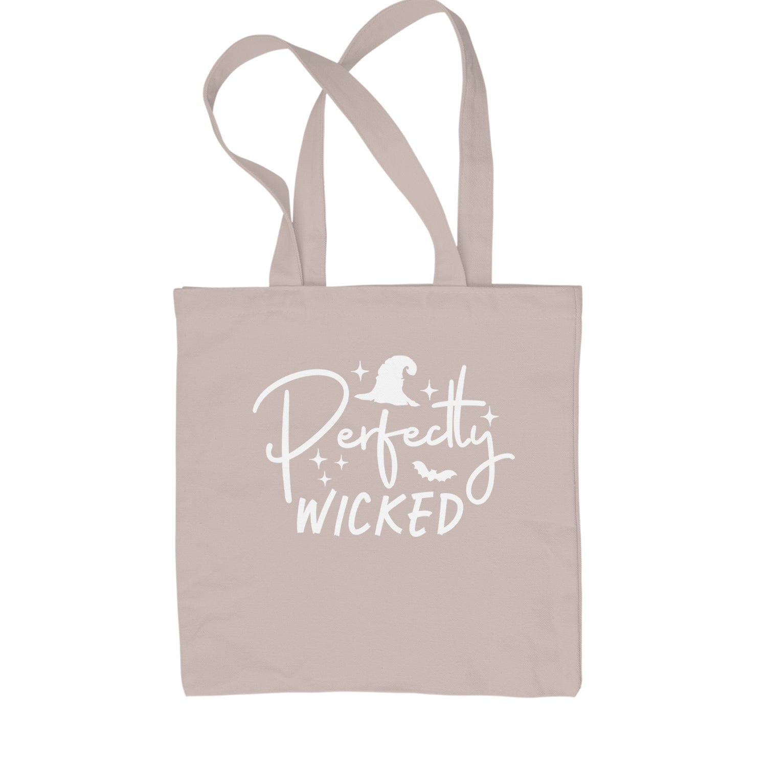 Perfectly Wicked Witchy Halloween Shopping Tote Bag Natural