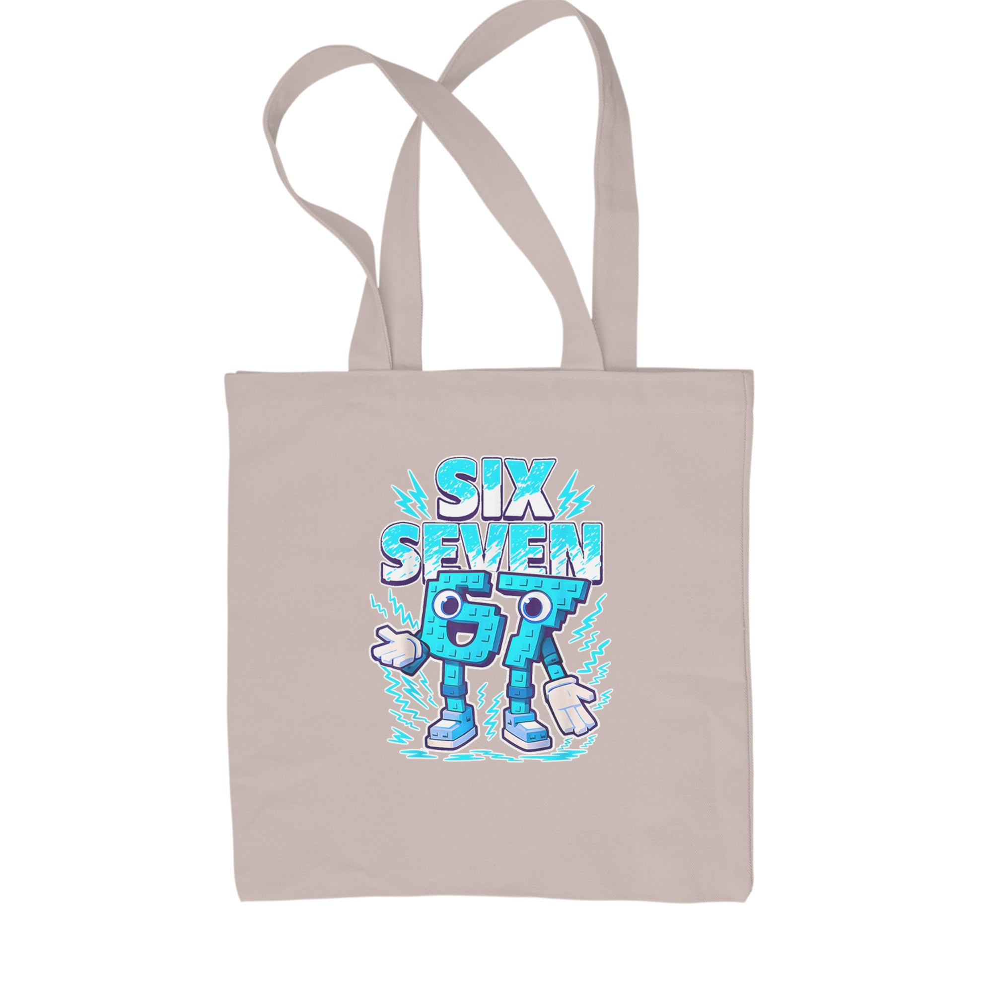 67 Brainrot Meme Slang Shopping Tote Bag Black