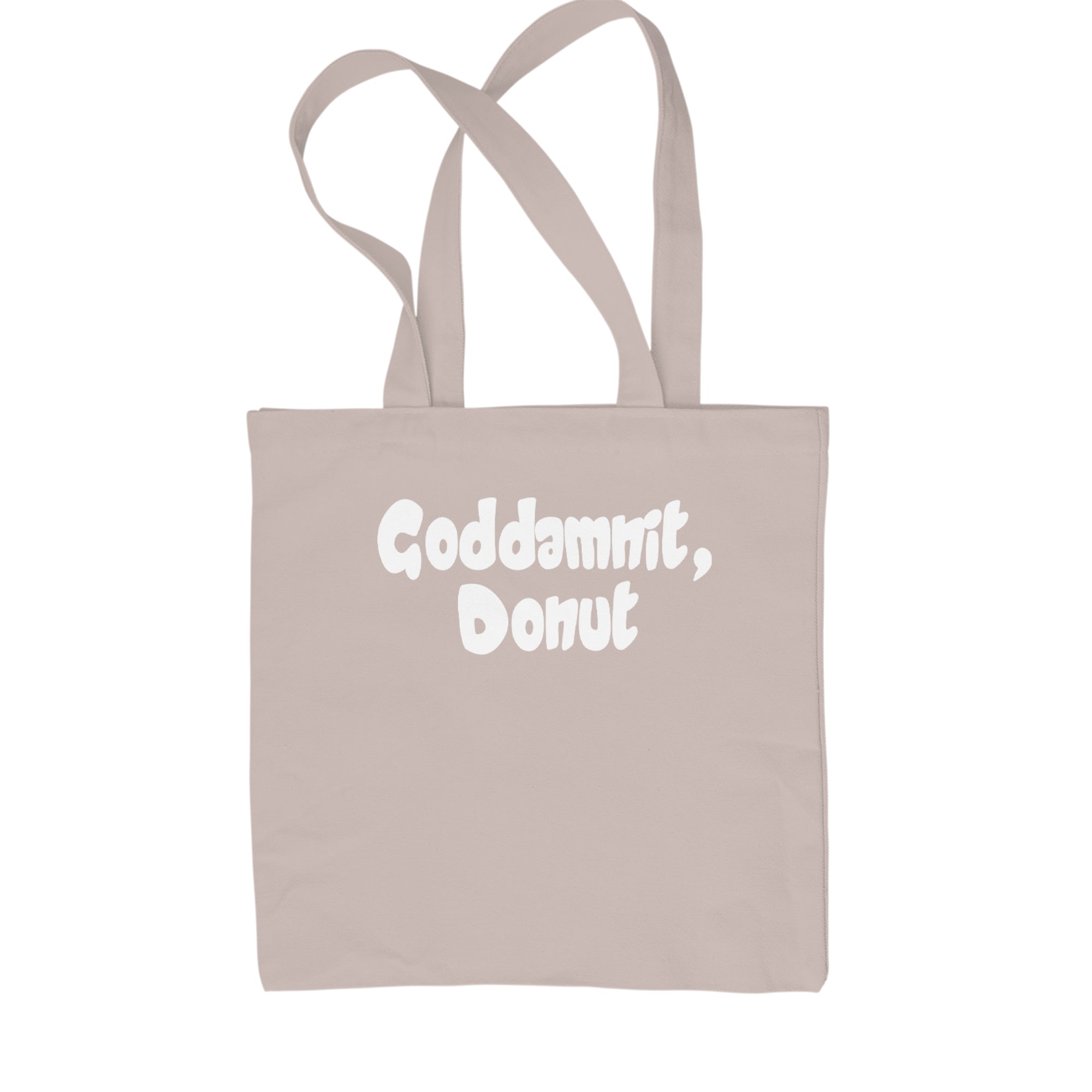 Godd-mnit, Donut Carl Shopping Tote Bag Black