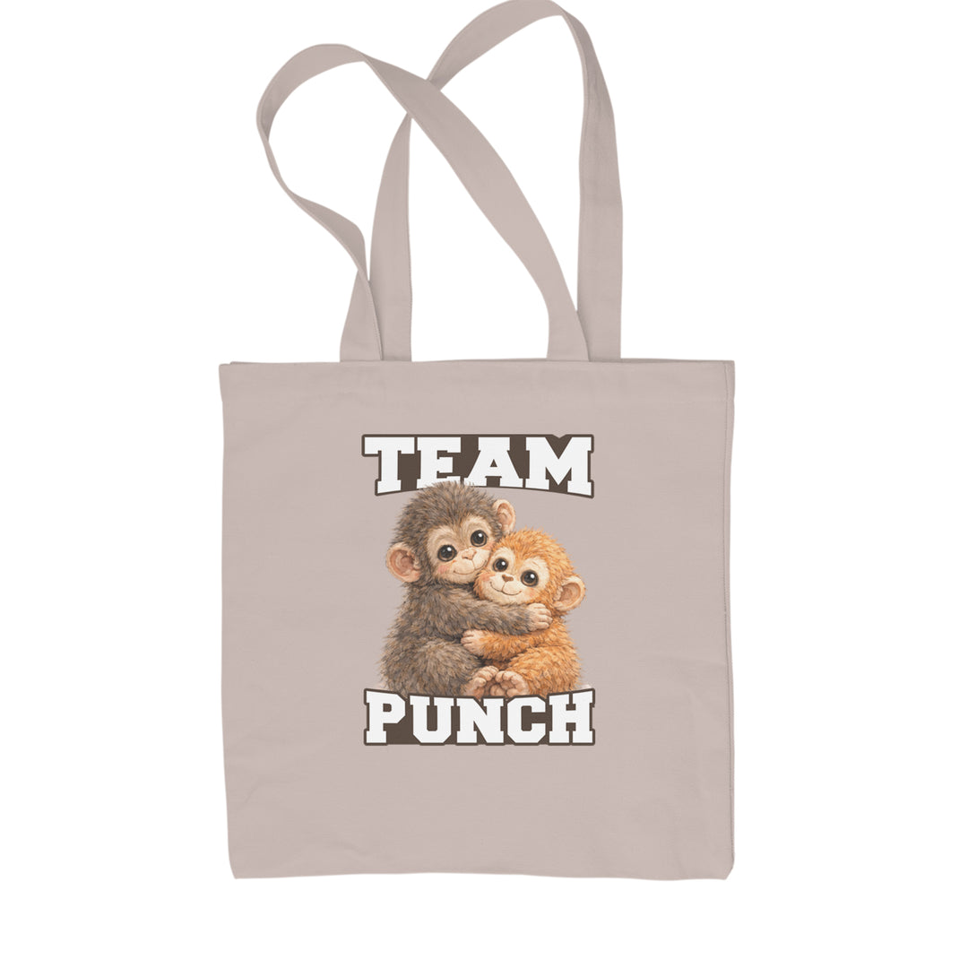 Team Punch Panchi-kun Monkey Shopping Tote Bag Natural