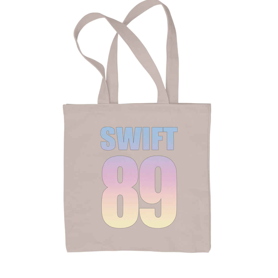 Lover Era Swift 89 Birth Year Music Fan TTPD Shopping Tote Bag Natural