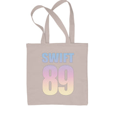 Lover Era Swift 89 Birth Year Music Fan TTPD Shopping Tote Bag Natural