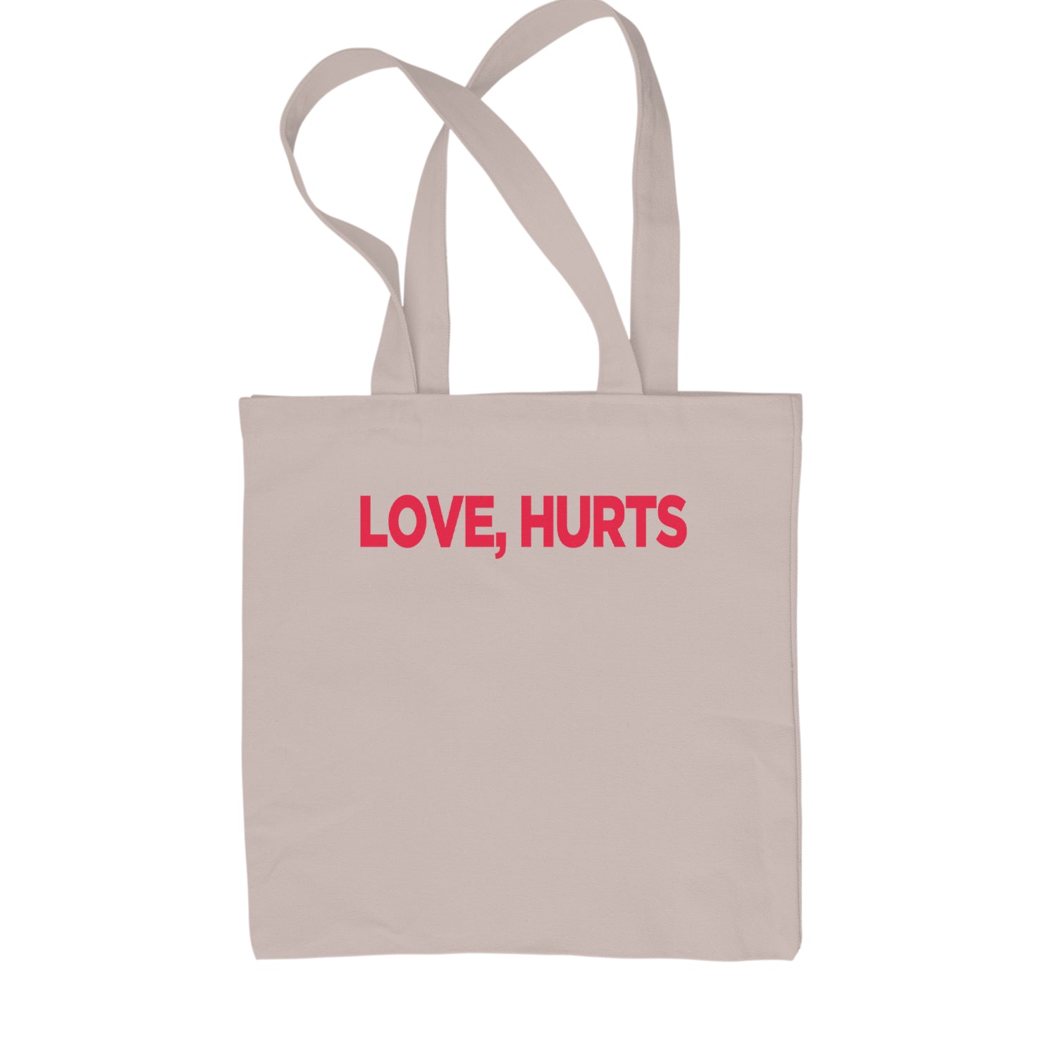 Love Hurts Shopping Tote Bag Black