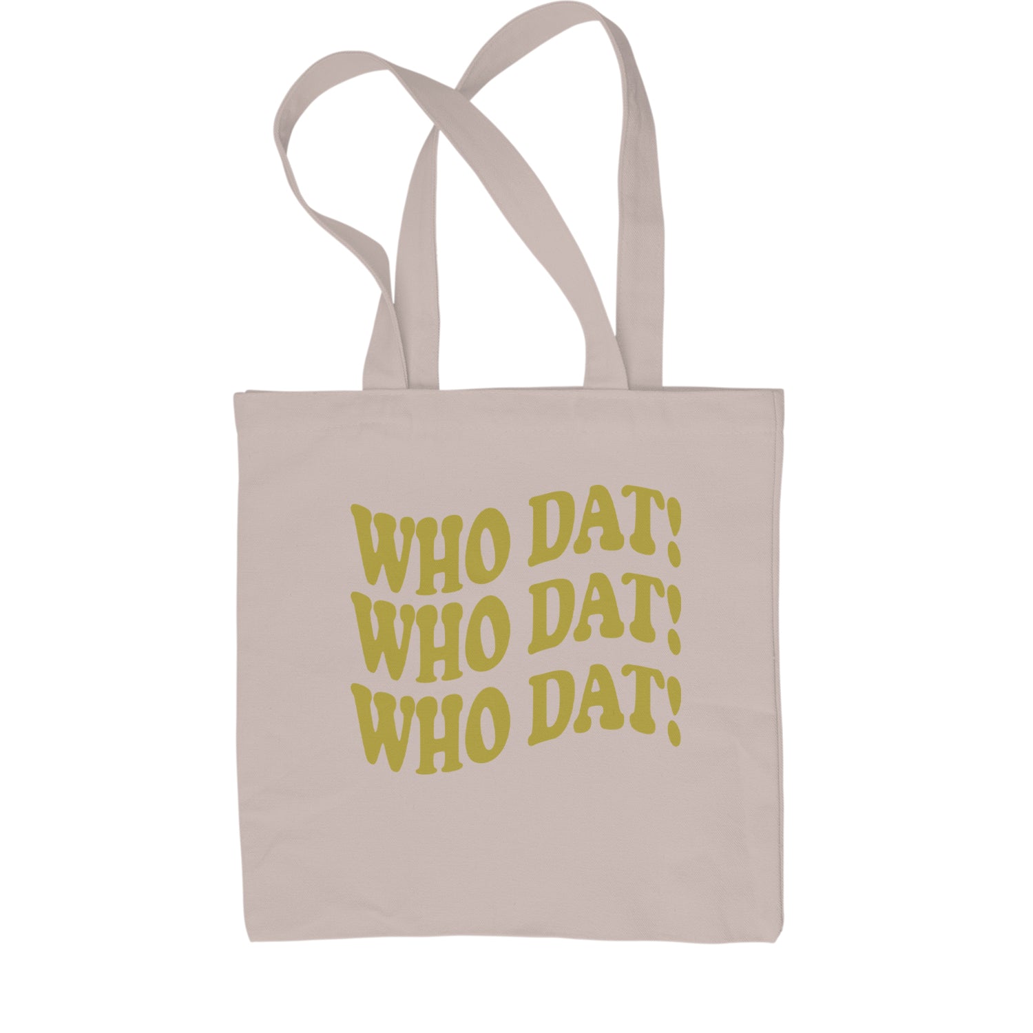 Who Dat Wavy Design Who Dat Nation Shopping Tote Bag Black