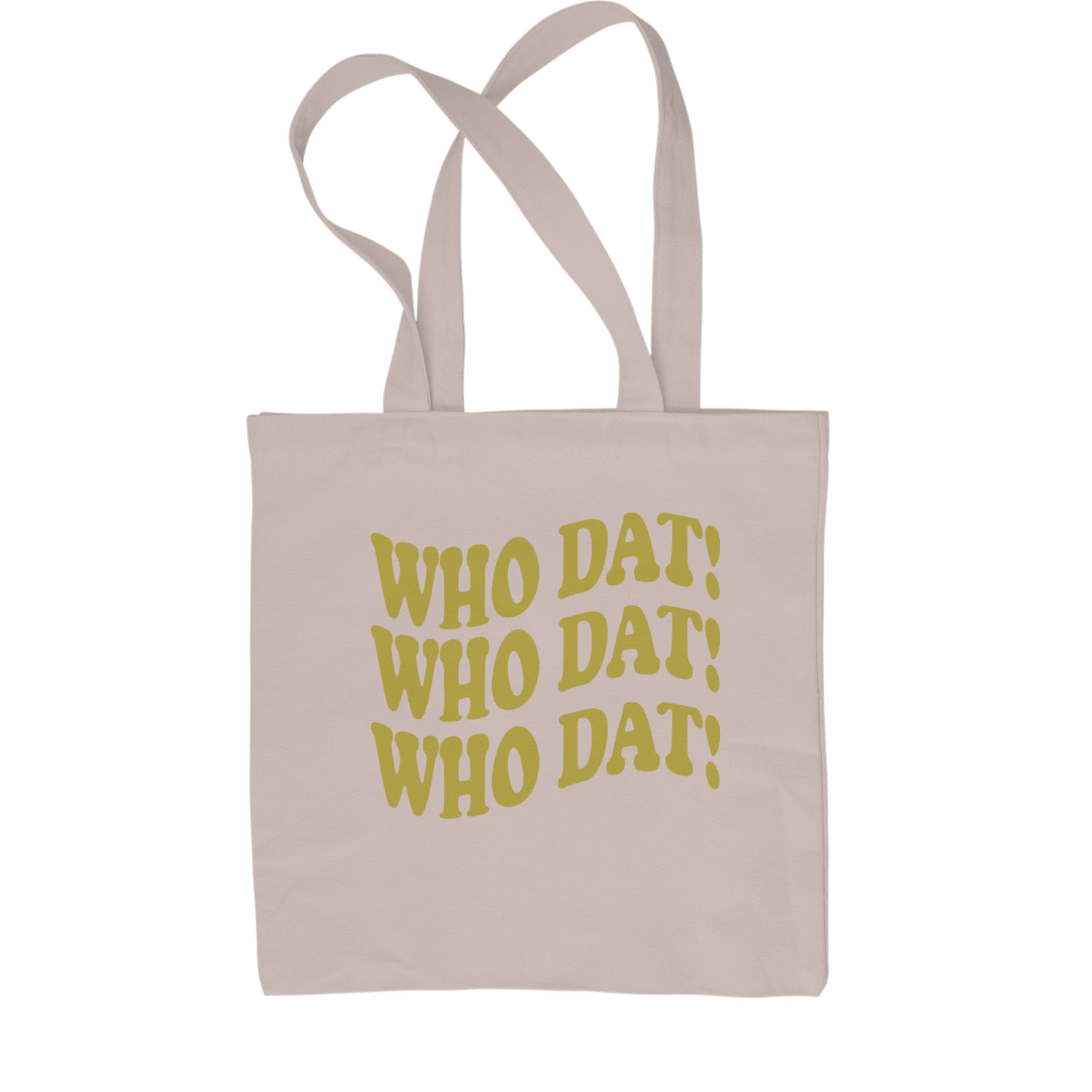 Who Dat Wavy Design Who Dat Nation Shopping Tote Bag Natural