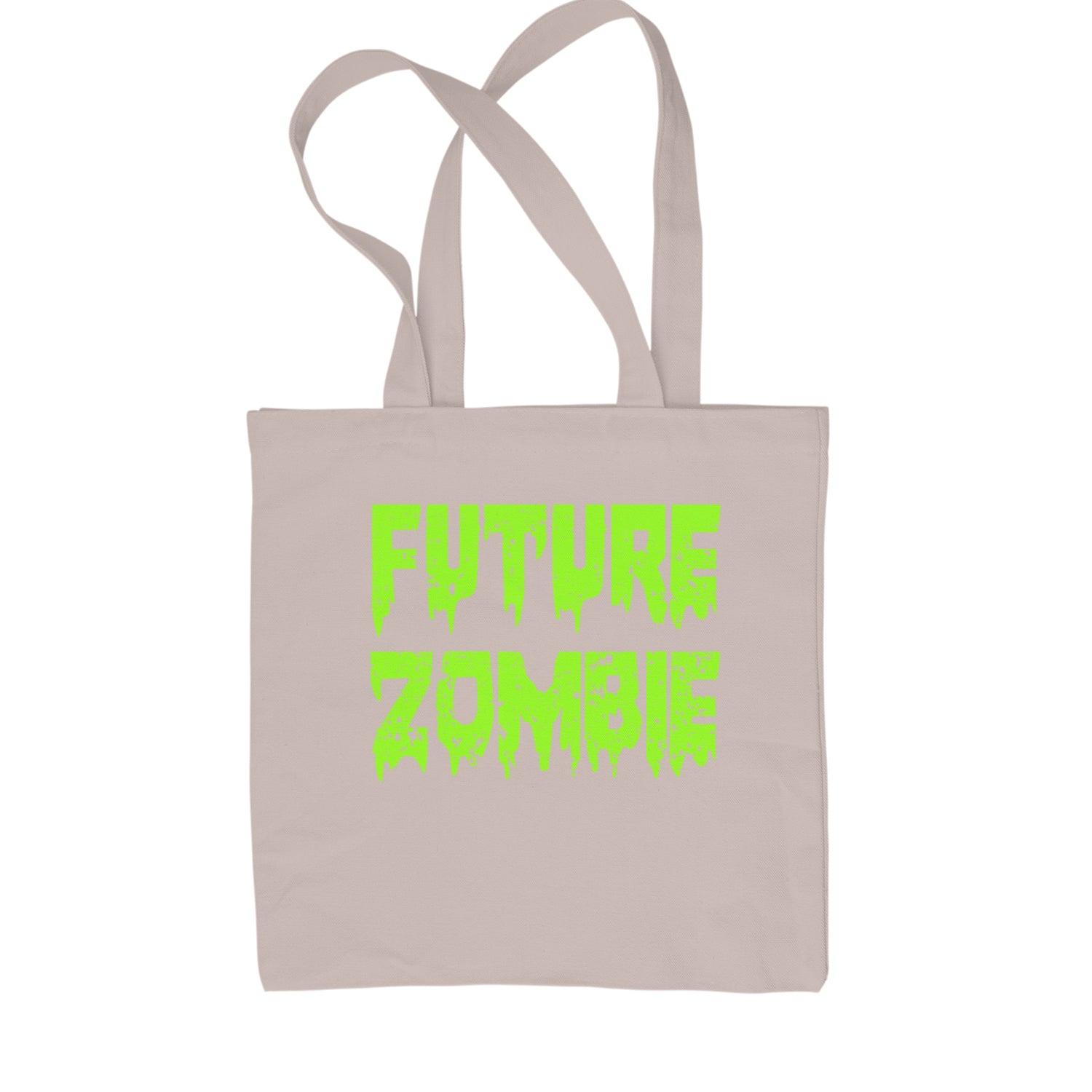 Future Zombie Horror Shopping Tote Bag Natural