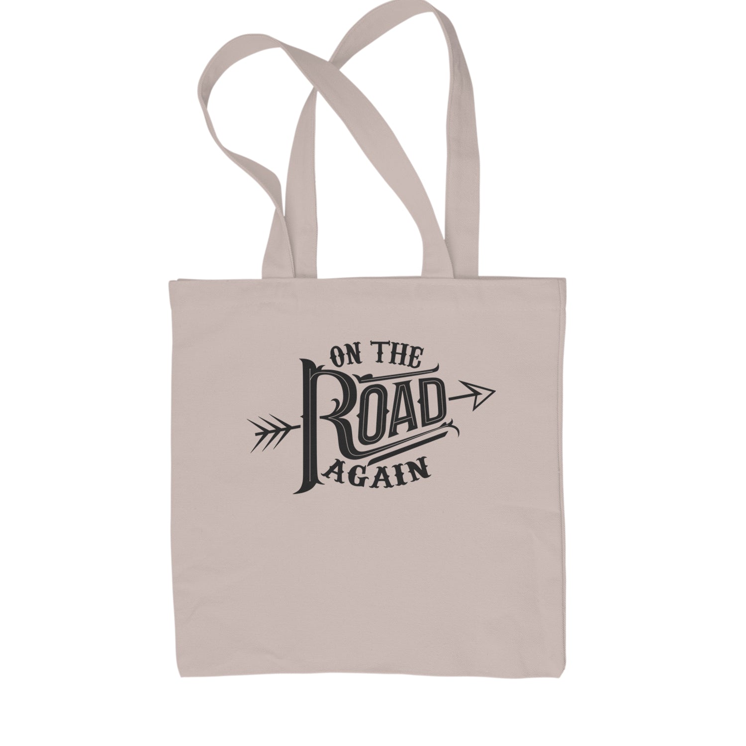 On The Road Again Hippy Country Music Shopping Tote Bag Natural