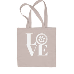 TLC LOVE Dog Rescue Shopping Tote Bag Natural