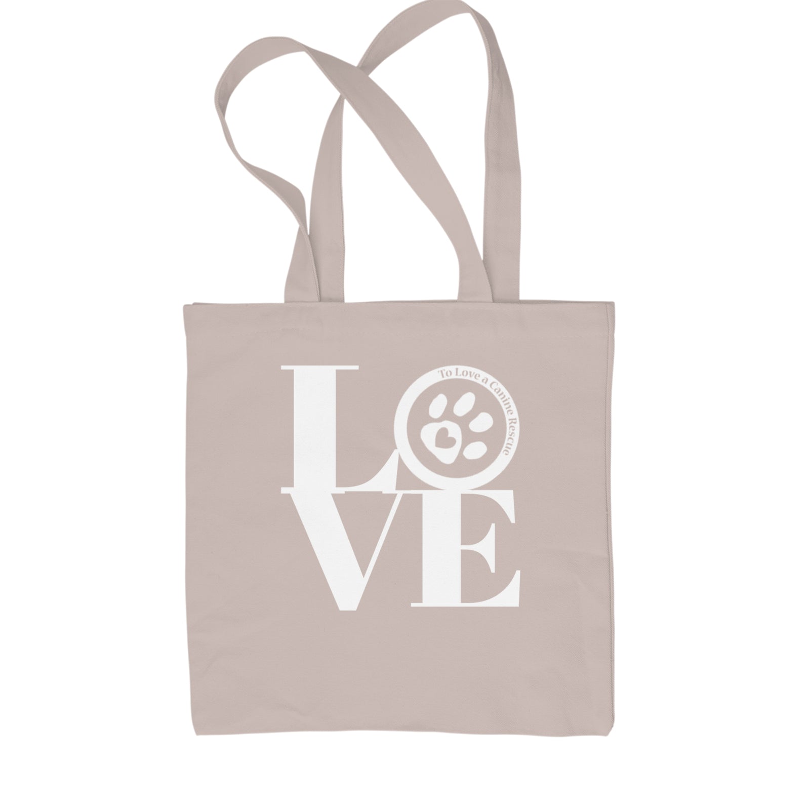 TLC LOVE Dog Rescue Shopping Tote Bag Black