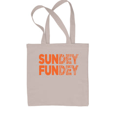 SunDEY FunDEY Sunday FundayShopping Tote Bag Natural