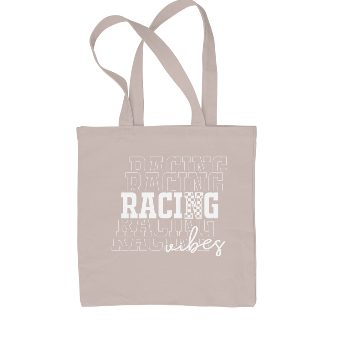 Racing Vibes Shopping Tote Bag Natural