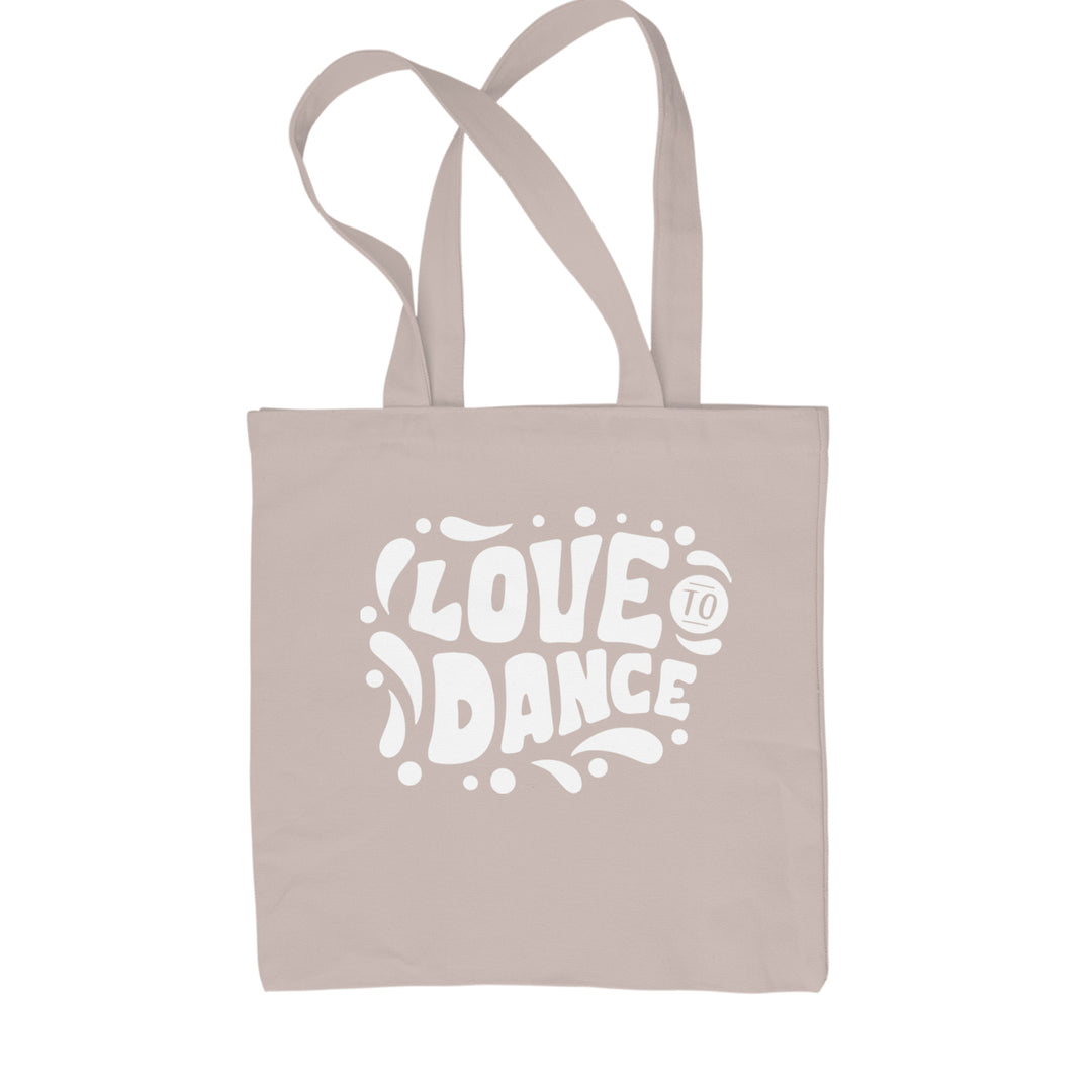 Love To Dance Shopping Tote Bag Natural