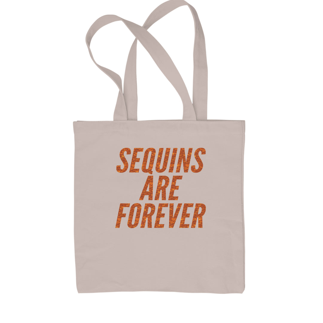 Sequins Are Forever Retro Glam Shopping Tote Bag Natural