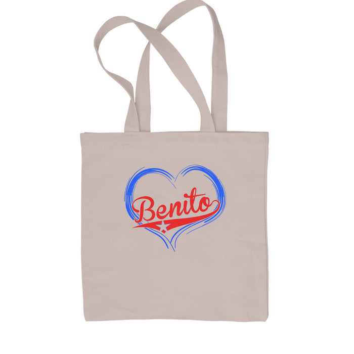 Benito Heart Puerto Rico Shopping Tote Bag