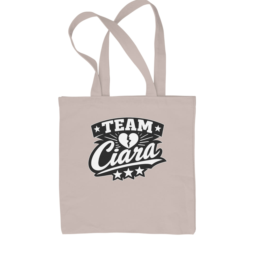 Team Ciara Scamanda Broken Heart Shopping Tote Bag Natural