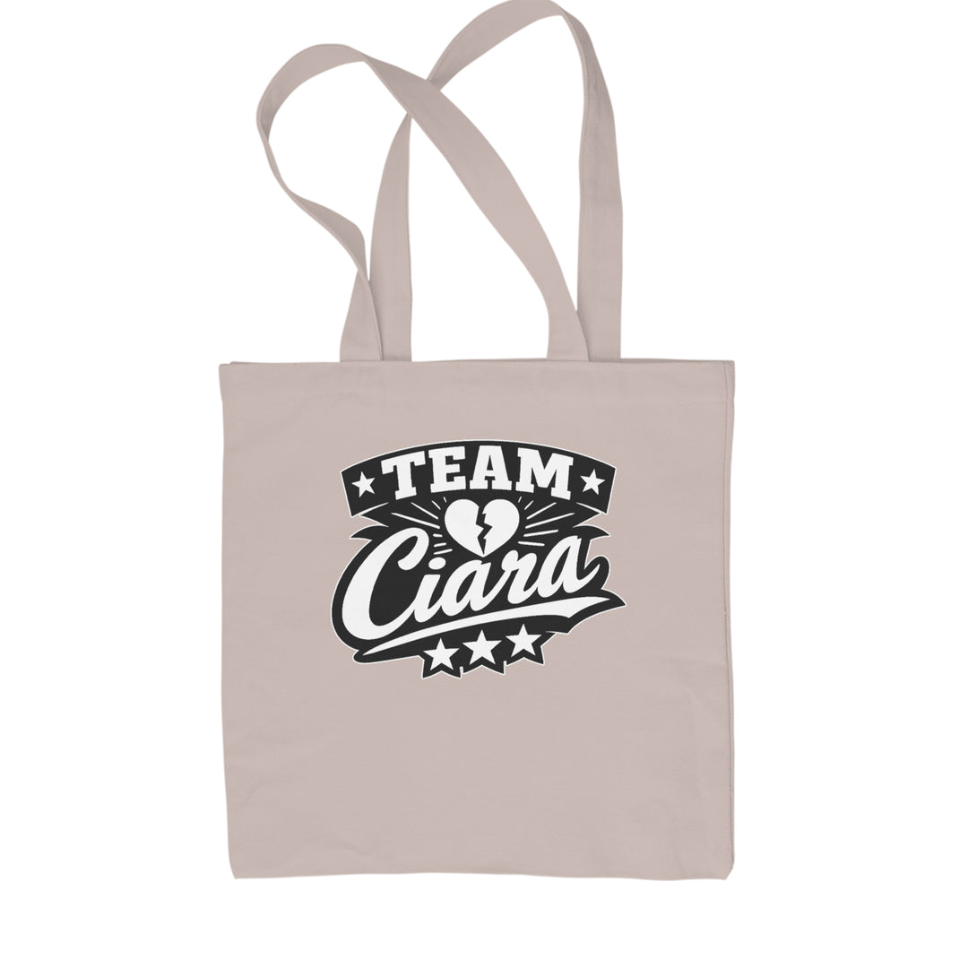 Team Ciara Scamanda Broken Heart Shopping Tote Bag Natural