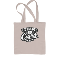 Team Ciara Scamanda Broken Heart Shopping Tote Bag Natural