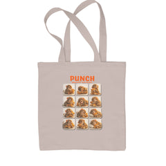 Punch Play Hard Love Harder Shopping Tote Bag Natural