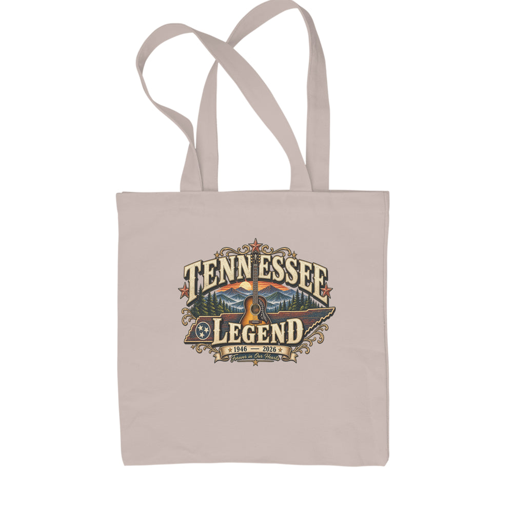 Tennessee Legend Country Music Dolly Shopping Tote Bag Natural