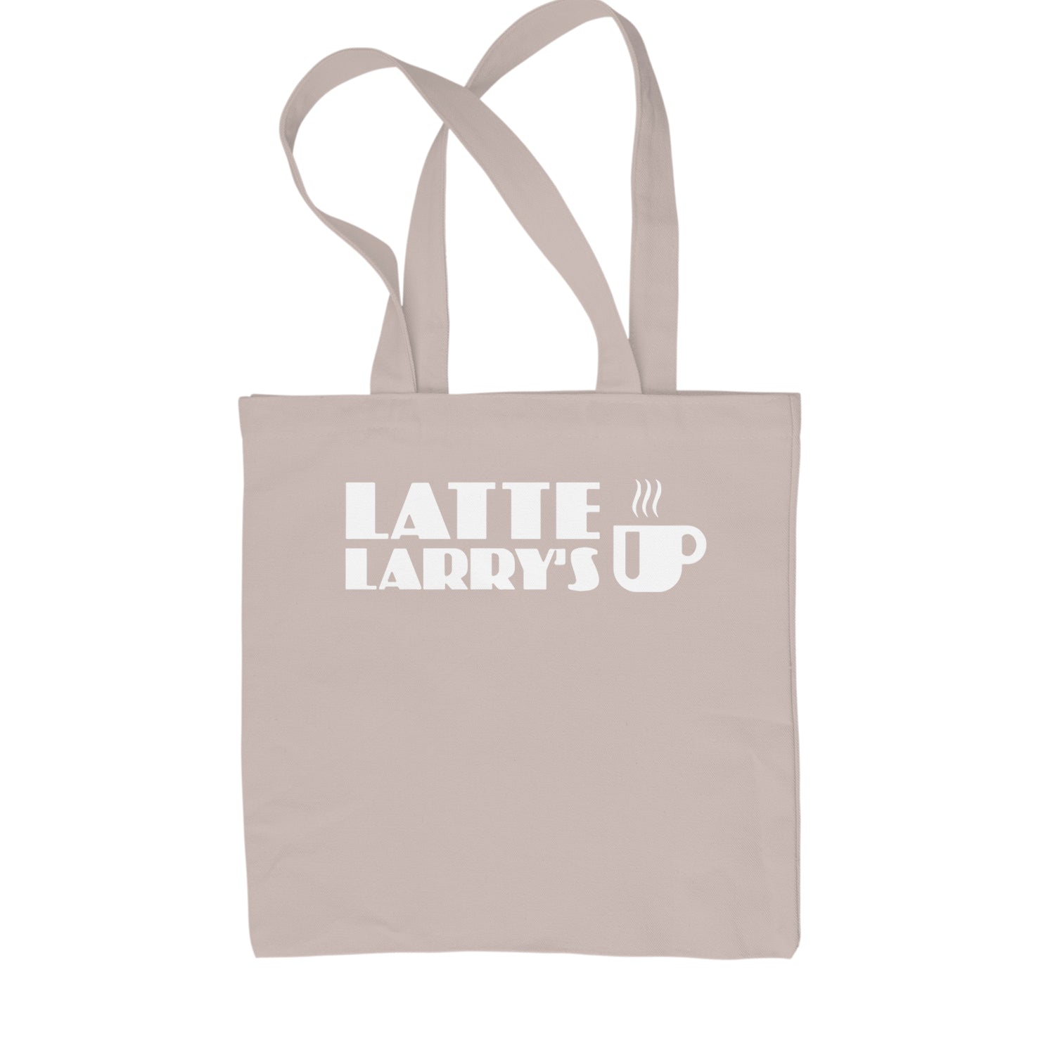 Latte Larry's Enthusiastic Coffee Shopping Tote Bag Natural