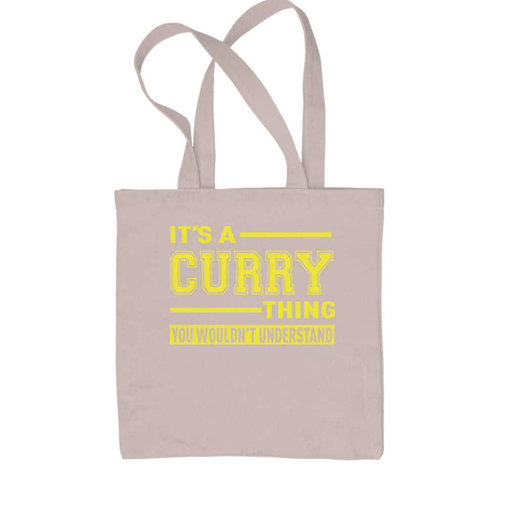 It's A Curry Thing, You Wouldn't Understand Basketball Shopping Tote Bag Natural