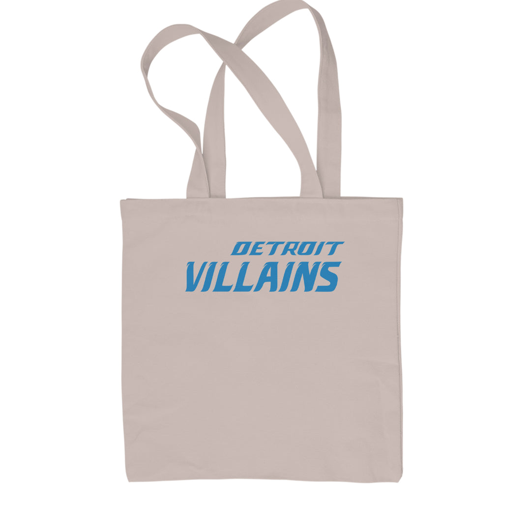 Detroit Villains Grit Football Shopping Tote Bag Natural