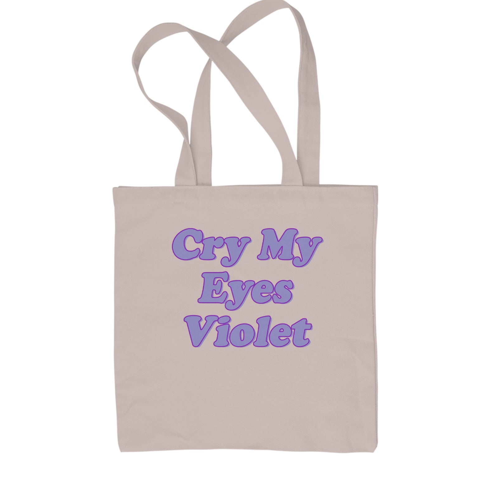 Cry My Eyes Violet Drama Queen Shopping Tote Bag Black