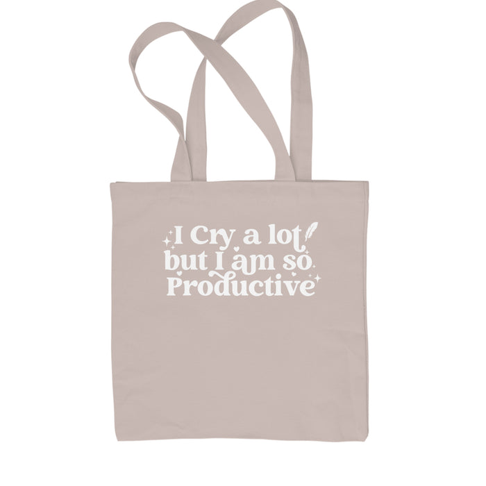 I Cry A Lot But I am So Productive TTPD Shopping Tote Bag