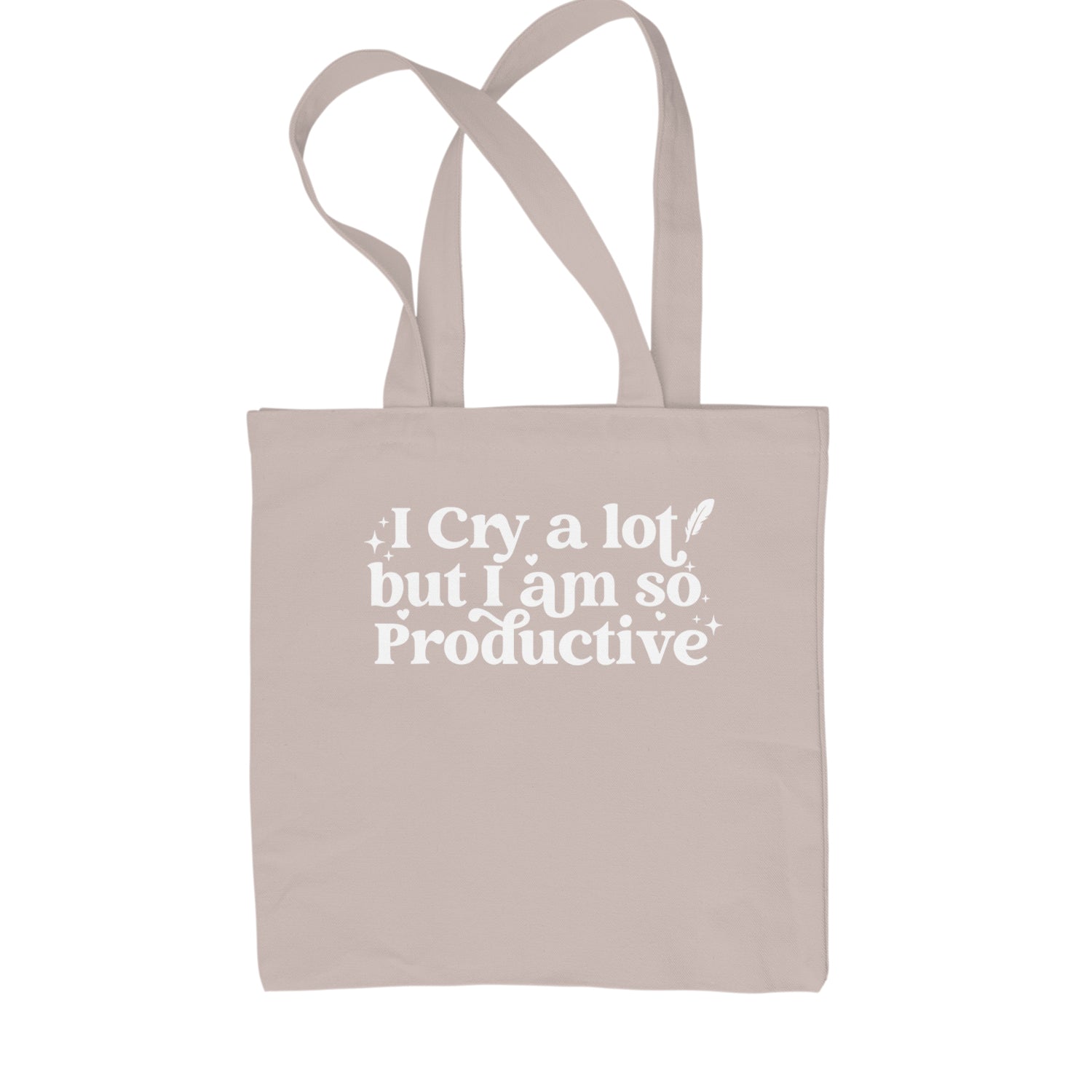 I Cry A Lot But I am So Productive TTPD Shopping Tote Bag Natural