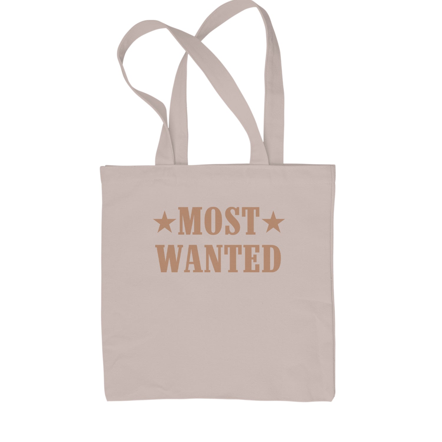 Most Wanted Cowboy Shopping Tote Bag Natural