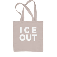 Ice Out Protest Shopping Tote Bag Natural